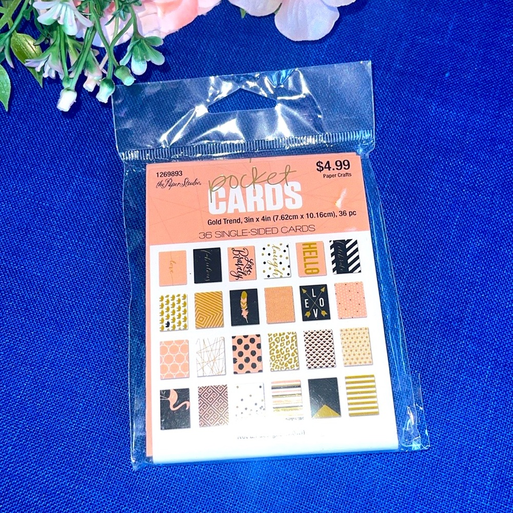 GOLD TREND Pocket Cards - 36pc Single Sided 3”x4”